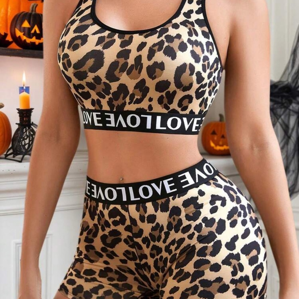 Leopard Print Women's Intimates Set